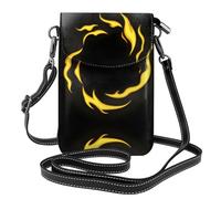 JKDGOJ Burning Wind Fire Ball Prints Sac à bandoulière pour téléphone portable, petit portefeuille pour femme, un cadeau pratique adapté pour les sorties, l'exercice et le shopping