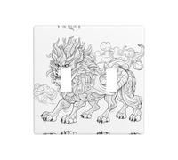 JKDGOJ Croquis d'image de monstre Panneau mural décoratif 11,4 x 11,4 cm adapté aux prises qui ne sont pas facilement endommagées