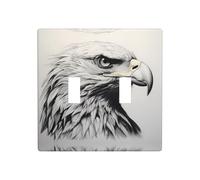 JKDGOJ Croquis d'une image d'aigle Panneau mural décoratif de 11,4 x 11,4 cm adapté aux prises qui ne sont pas facilement endommagées