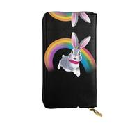 JKDGOJ Crossing the Rainbow Prints Portefeuille long en cuir pour femme Grande capacité avec fermeture éclair