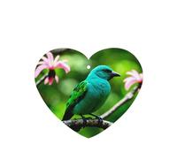 JKDGOJ Désodorisant de voiture Kingfisher debout sur une branche 6 pièces en forme de cœur avec accessoires de voiture à suspendre