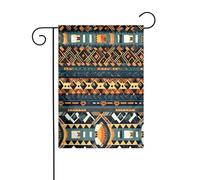 JKDGOJ Drapeau de jardin africain tribal ethnique texturé drapeau extérieur convient pour toutes les saisons 30,5 x 45,7 cm