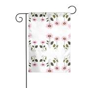 JKDGOJ Drapeau de jardin avec image de marguerite rose - Convient pour toutes les saisons - 30,5 x 45,7 cm