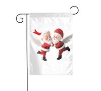 JKDGOJ Drapeau de jardin avec image du Père Noël - Convient pour toutes les saisons - 30,5 x 45,7 cm