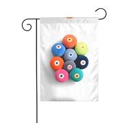 JKDGOJ Drapeau de jardin avec pompons colorés pour toutes les saisons - 30,5 x 45,7 cm