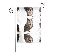 JKDGOJ Drapeau de jardin en forme de chouette porte-bonheur pour toutes les saisons 30,5 x 45,7 cm