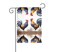 JKDGOJ Drapeau de jardin en forme de coq français - Convient pour toutes les saisons - 30,5 x 45,7 cm