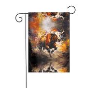 JKDGOJ Drapeau de jardin en forme de vache qui coule - Convient pour toutes les saisons - 30,5 x 45,7 cm