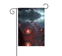 JKDGOJ Drapeau de jardin The Devil's Eye. Drapeau de jardin pour l'extérieur Convient pour toutes les saisons 30,5 x 45,7 cm