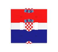 JKDGOJ Drapeau de la République de Croatie Panneau mural décoratif 11,4 x 11,4 cm adapté aux prises qui ne sont pas facilement endommagées