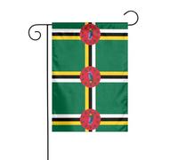 JKDGOJ Drapeau du Commonwealth de la Dominique - Drapeau de jardin - Convient pour toutes les saisons - 30,5 x 45,7 cm
