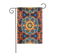JKDGOJ Drapeau kaléidoscope motif mandala pour jardin extérieur Convient pour toutes les saisons 30,5 x 45,7 cm