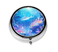 JKDGOJ Fantastique boîte à pilules ronde avec 3 compartiments pour le rangement des pilules et le voyage portable