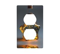 JKDGOJ Fireflies in the stars Prints Panneau mural double prise domestique durable pour prises et interrupteurs décoratifs