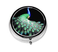 JKDGOJ Hazy Beauty Mini boîte à pilules ronde avec 3 compartiments pour le rangement des pilules et le voyage