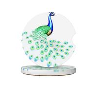 JKDGOJ Hazy Beauty Prints Lot de 2 dessous de verre absorbants en céramique antidérapants pour décoration de voiture