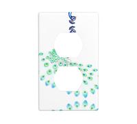 JKDGOJ Hazy Beauty Prints Panneau mural double prise pour prise électrique domestique durable pour prises et interrupteurs décoratifs