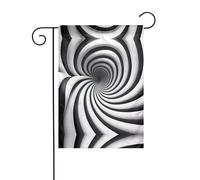 JKDGOJ Illusion d'optique en spirale - Drapeau de jardin - Convient pour toutes les saisons - 30,5 x 45,7 cm