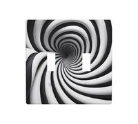 JKDGOJ Illusion d'optique en spirale image GIF Panneau mural décoratif 11,4 x 11,4 cm adapté aux prises qui ne sont pas facilement endommagées