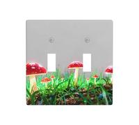JKDGOJ Image de champignons lumineux Panneau mural décoratif 11,4 x 11,4 cm adapté aux prises qui ne sont pas facilement endommagées