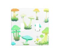 JKDGOJ Image de champignons néon Panneau mural décoratif 11,4 x 11,4 cm adapté aux prises qui ne sont pas facilement endommagées