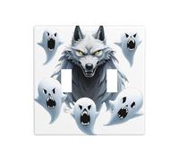 JKDGOJ Image de leader fantôme Panneau mural décoratif 11,4 x 11,4 cm adapté aux prises qui ne sont pas facilement endommagées