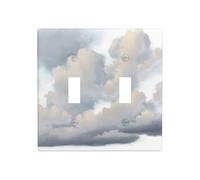 JKDGOJ Image de nuages sombres Panneau mural décoratif 11,4 x 11,4 cm adapté aux prises qui ne sont pas facilement endommagées