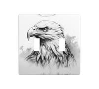 JKDGOJ Image de tête d'aigle croquis Panneau mural décoratif 11,4 x 11,4 cm adapté aux prises qui ne sont pas facilement endommagées