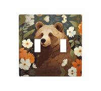 JKDGOJ Image d'ours parfumée à la fleur, panneau mural décoratif de 11,4 x 11,4 cm, adapté aux prises qui ne sont pas facilement endommagées
