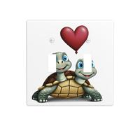 JKDGOJ Image ludique tortue à deux têtes Panneau mural décoratif de 11,4 x 11,4 cm adapté aux prises qui ne sont pas facilement endommagées