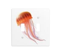 JKDGOJ Image méduse rose Panneau mural décoratif 11,4 x 11,4 cm adapté aux prises qui ne sont pas facilement endommagées