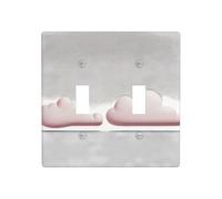 JKDGOJ Image nuages roses Panneau mural décoratif 11,4 x 11,4 cm adapté aux prises qui ne sont pas facilement endommagées