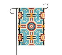 JKDGOJ Image symétrique de labyrinthe drapeau de jardin drapeau extérieur convient pour toutes les saisons 30,5 x 45,7 cm