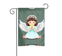 JKDGOJ Joli drapeau de jardin avec image de petit ange pour l'extérieur - Convient pour toutes les saisons - 30,5 x 45,7 cm