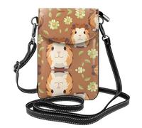 JKDGOJ Joli sac à bandoulière imprimé cochon d'Inde, sac pour téléphone portable, petit portefeuille pour femme, un cadeau pratique adapté pour les sorties, l'exercice et le shopping