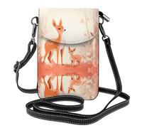 JKDGOJ Joli sac à bandoulière Sika avec imprimé cerf pour téléphone portable, petit portefeuille pour femme, un cadeau pratique adapté pour les sorties, l'exercice et le shopping