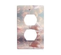 JKDGOJ Le cygne blanc imprime le panneau mural double prise domestique couvercle d'alimentation durable pour prises et interrupteurs décoratifs