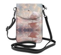 JKDGOJ Le cygne blanc. Sac à bandoulière imprimé, sac pour téléphone portable, petit portefeuille pour femme, un cadeau pratique adapté pour les sorties, l'exercice et le shopping