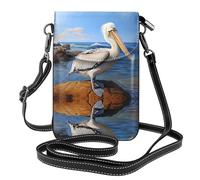 JKDGOJ Le sac à bandoulière Mighty Pelican Prints pour téléphone portable, petit portefeuille pour femme, un cadeau pratique adapté pour les sorties, l'exercice et le shopping