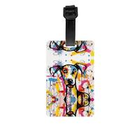 JKDGOJ Les étiquettes à bagages et étiquettes de sac de voyage à motif chien étrange Doodle sont adaptées pour les hommes et les femmes pour éviter les bagages