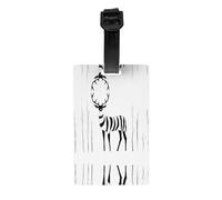 JKDGOJ Les étiquettes de bagage et étiquettes de sac de voyage à motif de cerf étrange conviennent aux hommes et aux femmes pour éviter les bagages