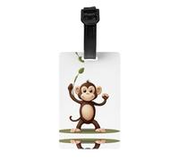 JKDGOJ Les étiquettes de bagage et les étiquettes de sac de voyage à motif singe coquin sont adaptées pour les hommes et les femmes pour éviter les bagages