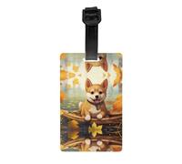 JKDGOJ Les étiquettes de bagage et les étiquettes de sac de voyage Shiba Inu à bord sont adaptées pour les hommes et les femmes pour éviter les bagages