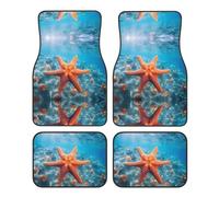 JKDGOJ Les tapis de sol de voiture avec motifs étoiles de mer antidérapants à l'avant et à l'arrière sont adaptés pour les voitures, camions et SUV