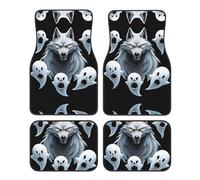 JKDGOJ Les tapis de sol de voiture Ghost Leader imprimés avec avant et arrière antidérapants sont adaptés pour les voitures, camions et SUV