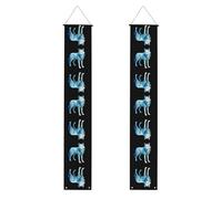 JKDGOJ Line Art Bannière murale à suspendre avec image de loup pour remise de diplôme, convient pour l'intérieur et l'extérieur 30,5 x 200,3 m