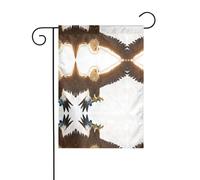 JKDGOJ Line Art Drapeau de jardin Motif aigle Convient pour toutes les saisons 30,5 x 45,7 cm