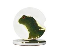JKDGOJ Lot de 2 dessous de verre absorbants en céramique antidérapants Motif lézard couché