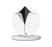 JKDGOJ Lot de 2 dessous de verre absorbants en céramique antidérapants pour décoration de voiture Motif cerf-volant cassé