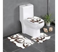 JKDGOJ Lot de 3 tapis de bain antidérapants - Facile à nettoyer et à entretenir - Blocage de l'humidité et durable - Motif chouette sous le ciel étoilé
